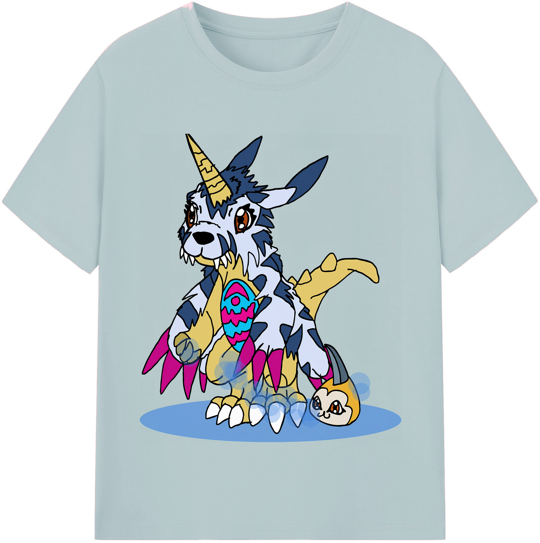 （画像用） Digimon デジタルモンスター/デジモン 綿100％半袖Tシャツ（フロントプリント）